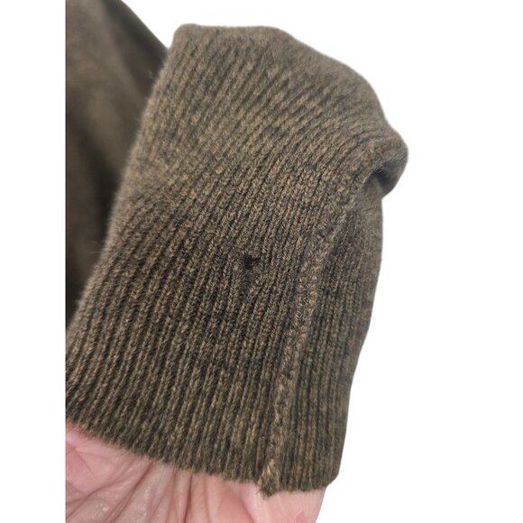 Vintage Scottish Flag Hawick Lambswool V-Neck Sweater Mens Sz S/M Brown 70s/80s - Picture 7 of 8